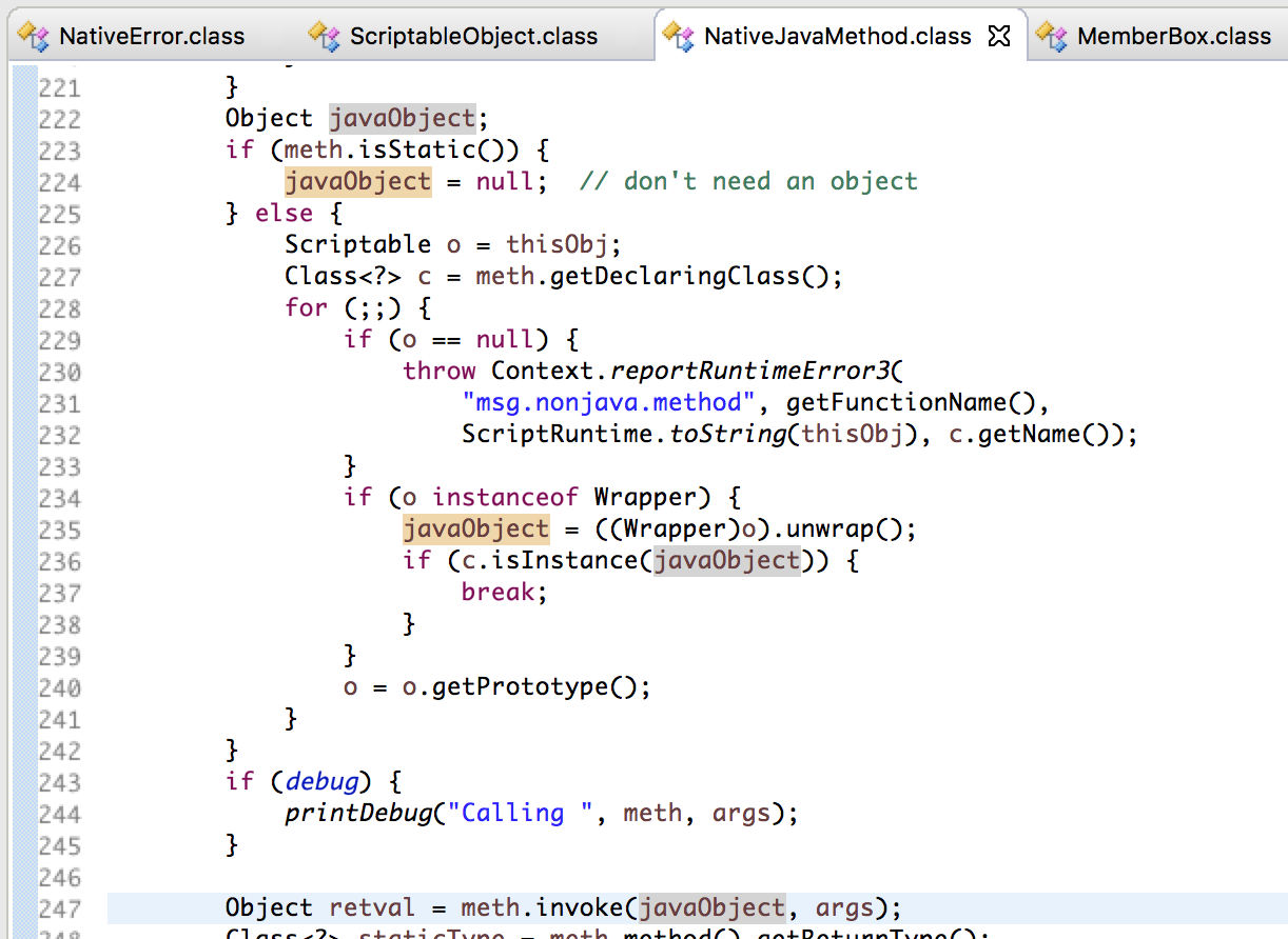 NativeJavaMethod-javaObject