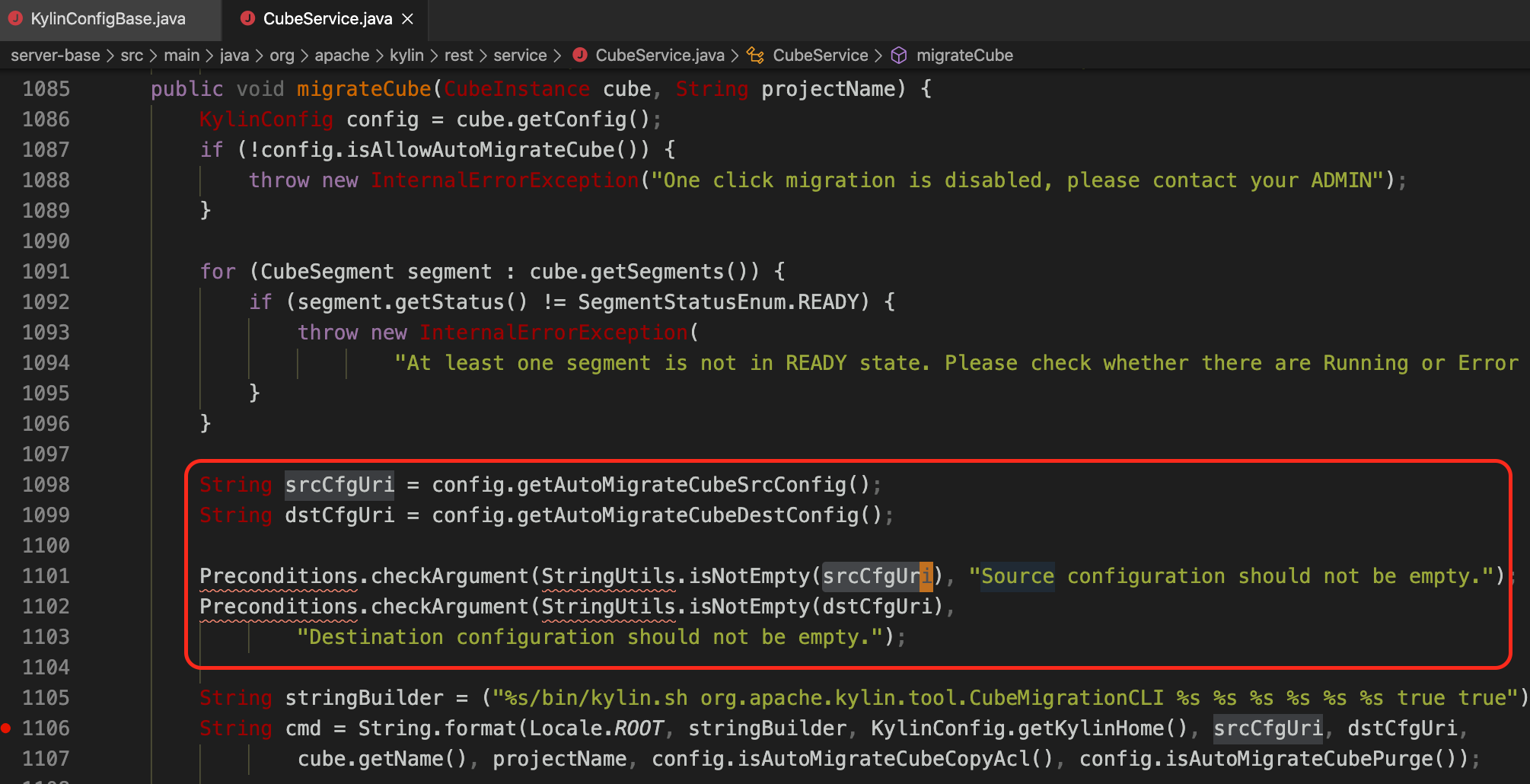 check-srcConfig
